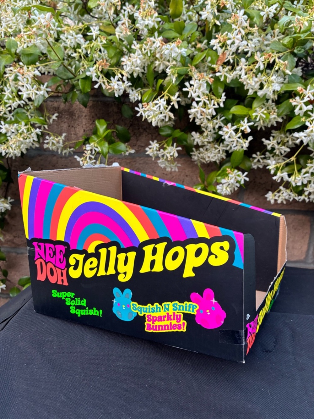 Empty NeeDoh Jelly Hops Squishy Toy Display/Storage Box - Black